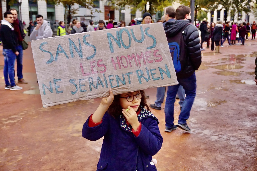 Manifestation contre les violences sexuelles et sexistes faites aux femmes à Lyon